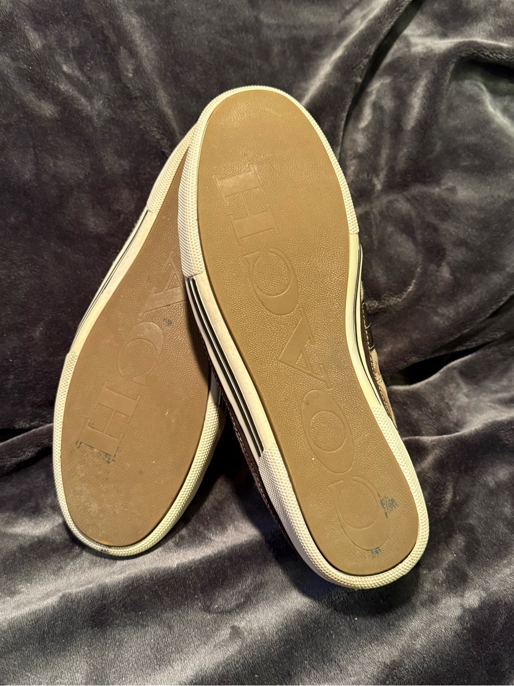 Coach Beige Logo Canvas Close-Up - Picture 4 of 4